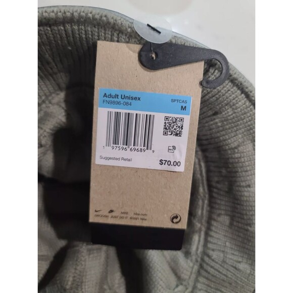 Nike Bucket Hat Knit Life Apex Reversible Green Silver MEDIUM $70 - Picture 3 of 5